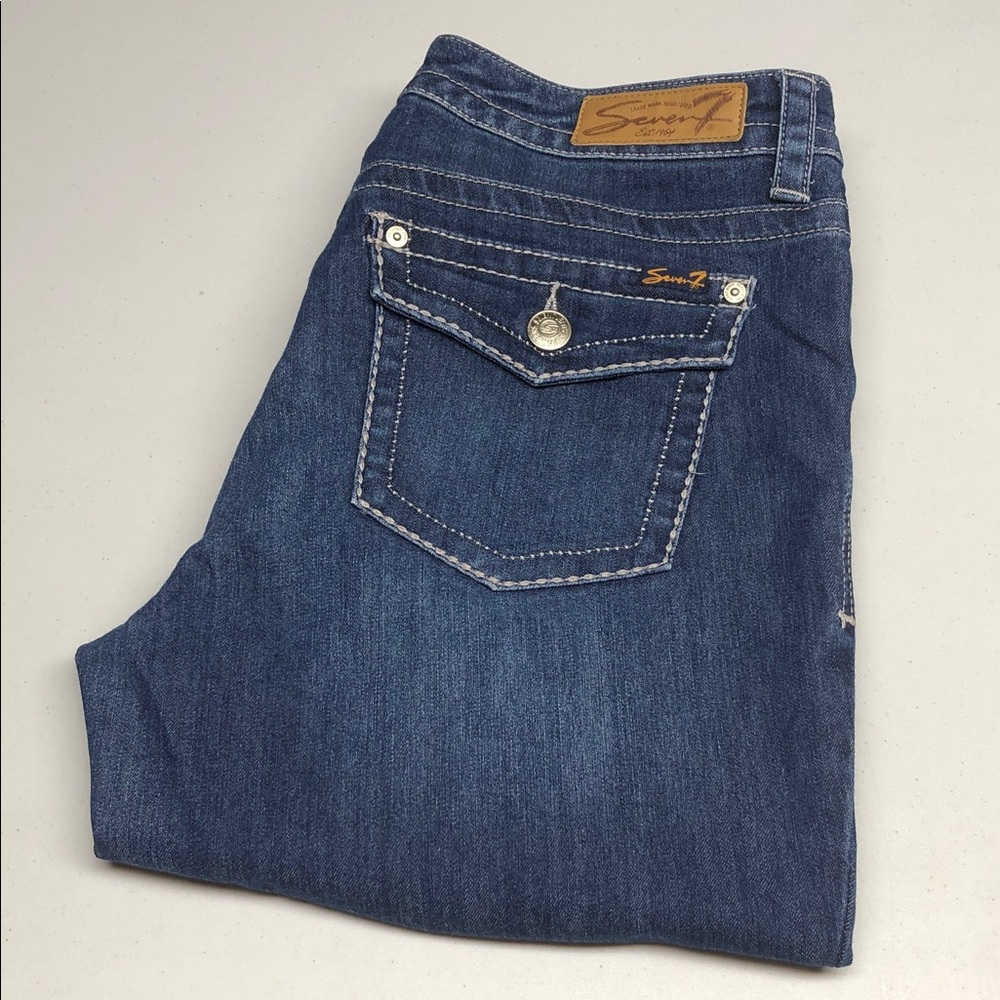 LIKE NEW SEVEN7 FLAP POCKET CAPRI JEANS 12/31x20 ⭐️